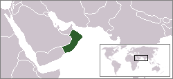 Location of Oman