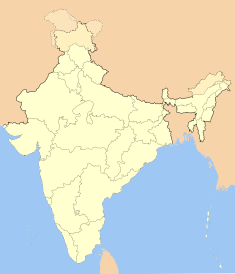 Map indicating the location of Varanasi