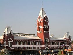 The landmark Chennai Central Station