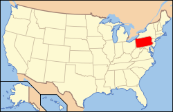 Location of City of Philadelphia