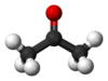 Ball-and-stick model of acetone